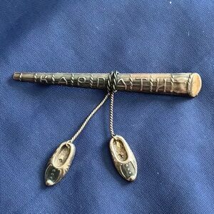 VERY RARE Pin - Ukrainian Carpathian Mountains/Shoes.  875 Silver